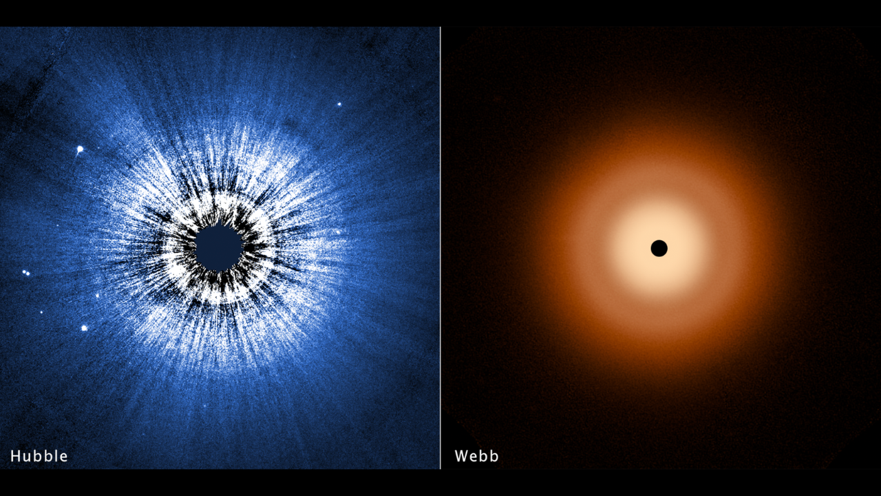 Hubble e James Webb revelam disco surpreendetemente suave ao redor de Vega