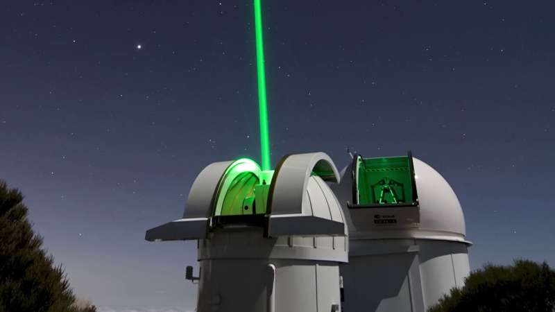 Estações a laser da ESA em Tenerife abrem novo caminho no monitoramento de detritos espaciais