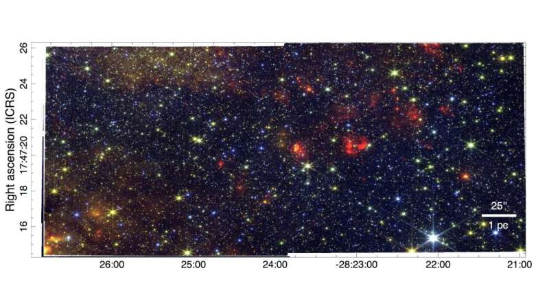 Telescópio James Webb revela novos segredos da nuvem estelar Sagitário B2