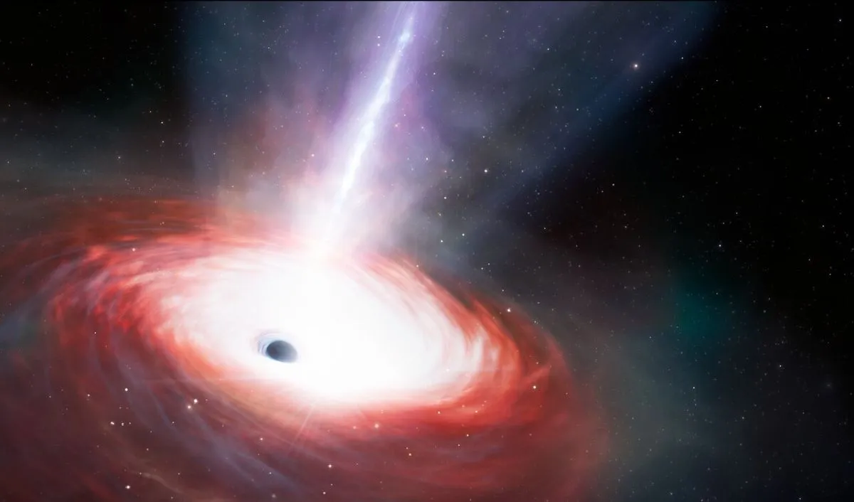 Novo estudo reduz em dez vezes a massa do quasar mais brilhante do universo